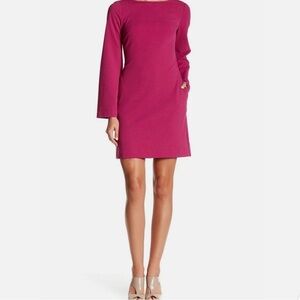 Donna Morgan fuchsia long sleeve dres